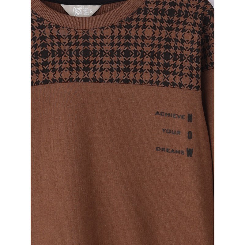 Pamkids Coffee Comfort and Bark Bliss: Boys' Coffee & Bark Accent Sweatshirt - Where Style Meets Play (Sizes 1-12 Years) Pamkids Coffee Comfort and Bark Bliss: Boys' Coffee & Bark Accent Sweatshirt - Where Style Meets Play (Sizes 1-12 Years)